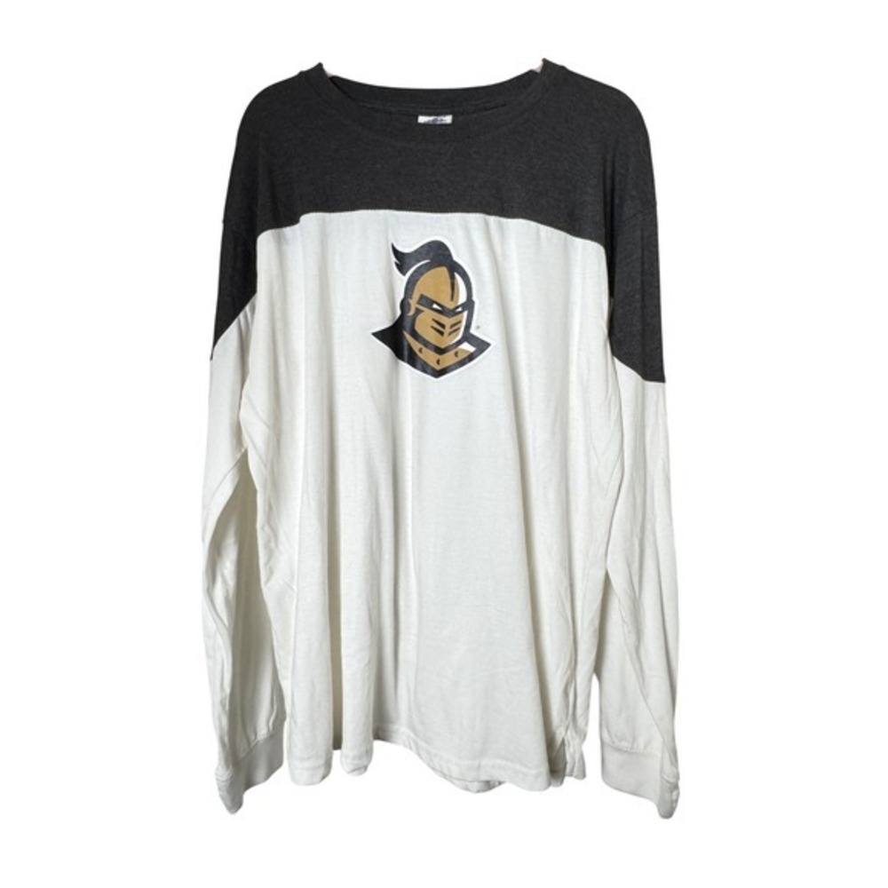 UCF Knights Long Sleeve T Shirt Three Square Collegiate Top 2XL Gray White‎